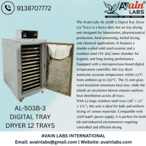 AL-503B-3 + OPT3 DIGITAL TRAY DRYER 12 TRAYS SS202 (18)