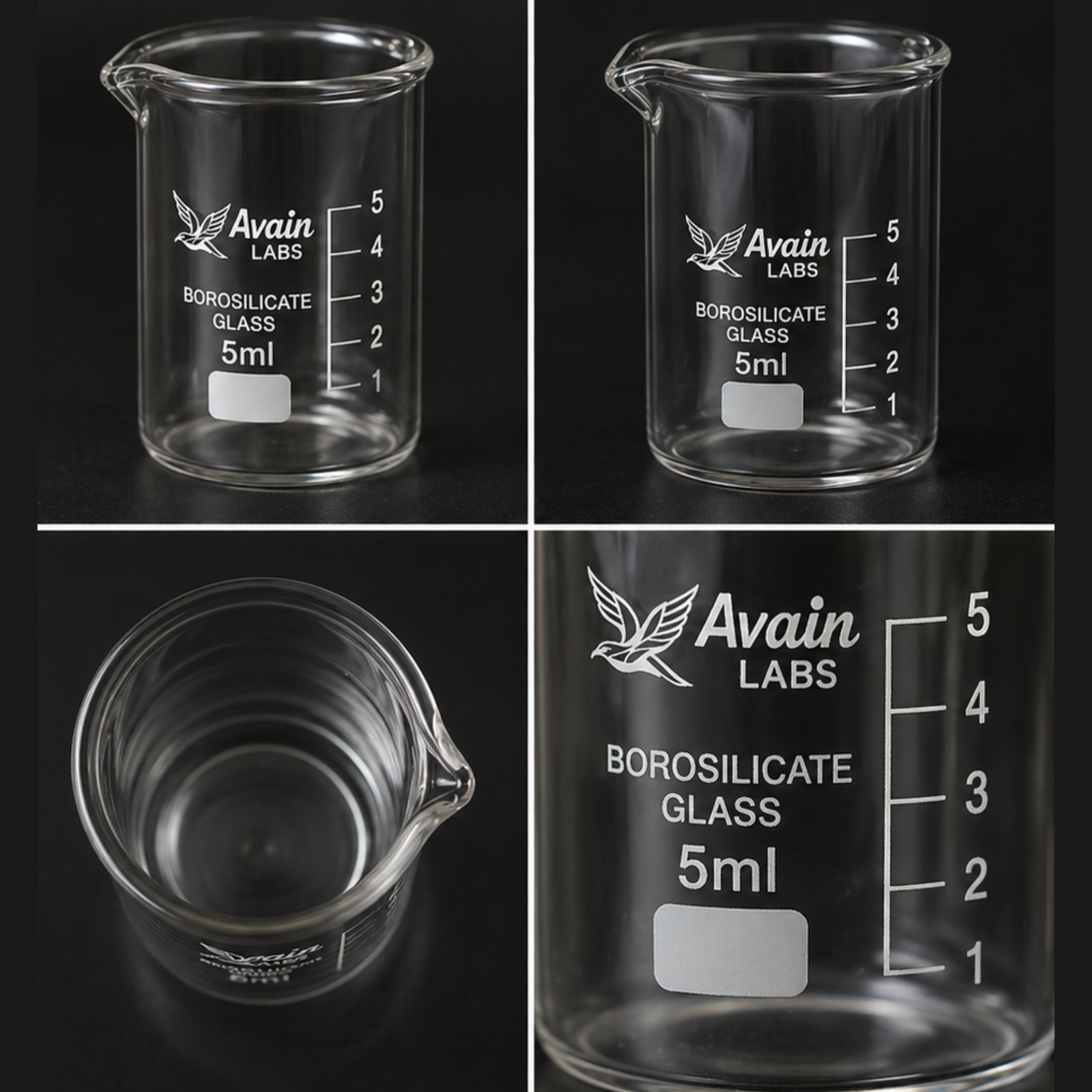Beaker, Low Form with Spout, DIN/ISO 5ML AL-213A - Image 2