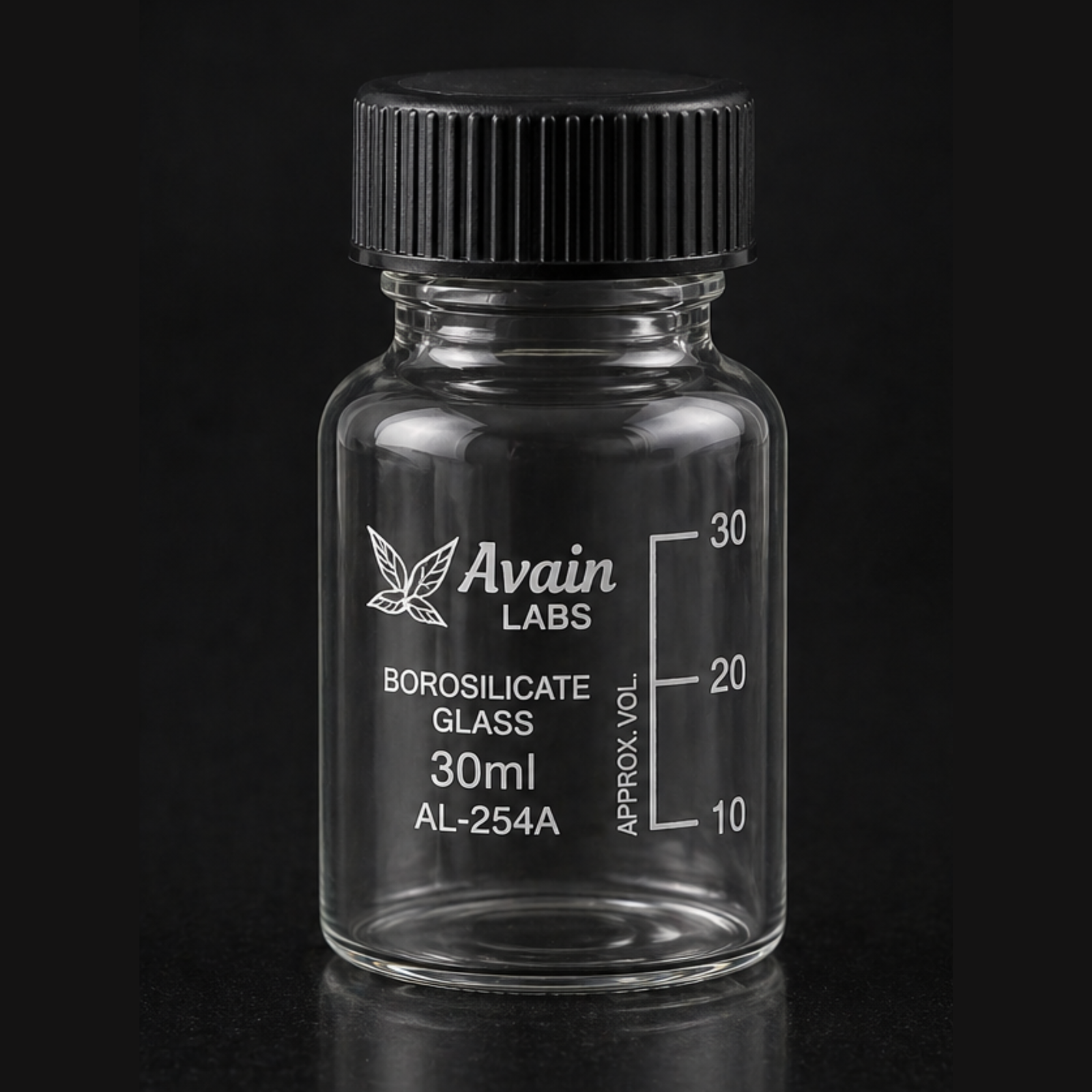 Reagent BOTTLE, Clear Screw Neck Wide Mouth Gl-45 30ML AL-254A