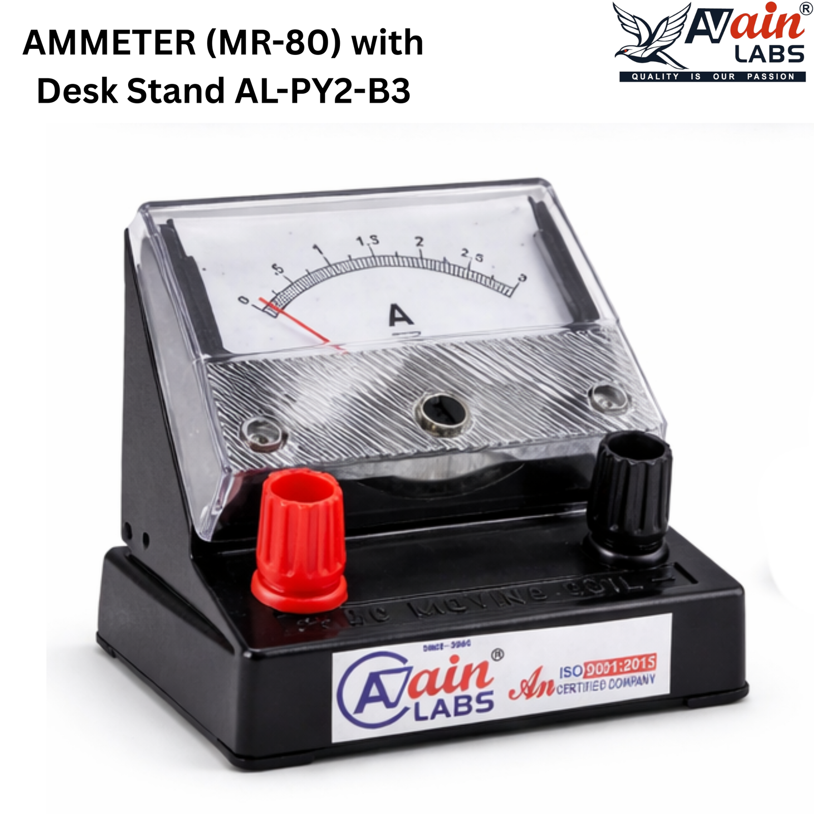 AMMETER (MR-80) SQUARE Dial Moving Coil (AL-PY2-B3) - Image 3