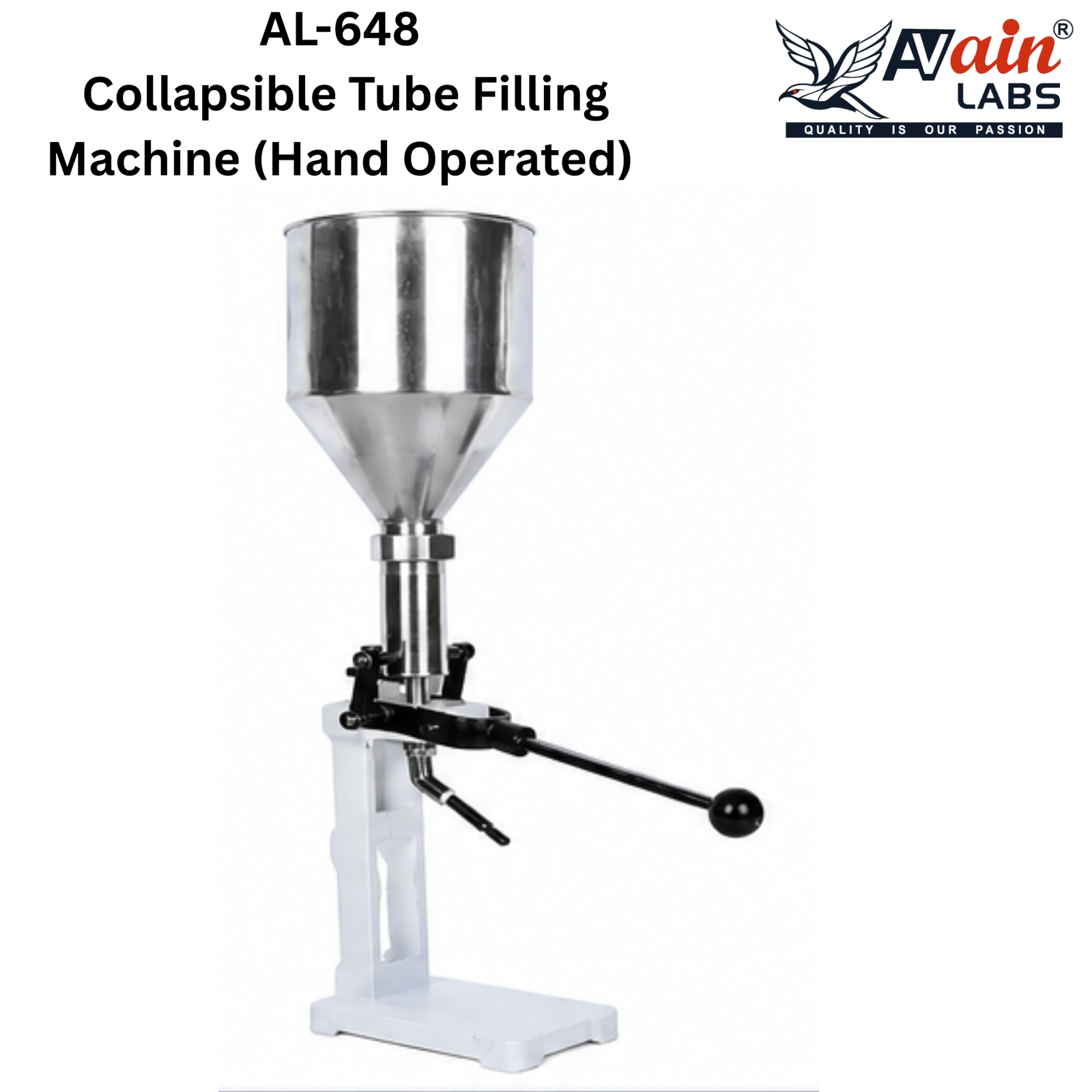 AVAIN LABS® Collapsible Tube Filling Machine (Hand Operated) AL-648 Collage Model - Image 3
