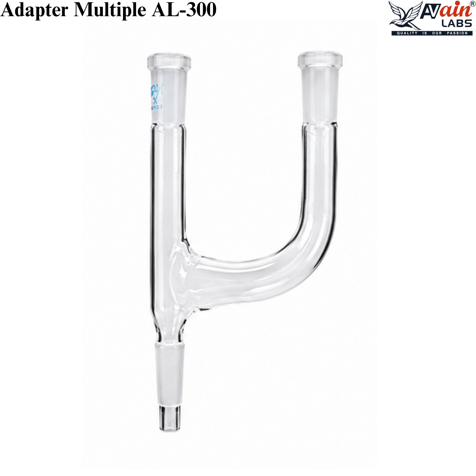 AVAIN LABS® Adapter Multiple With Two Parallel Neck with sockets & one cone at the bottom