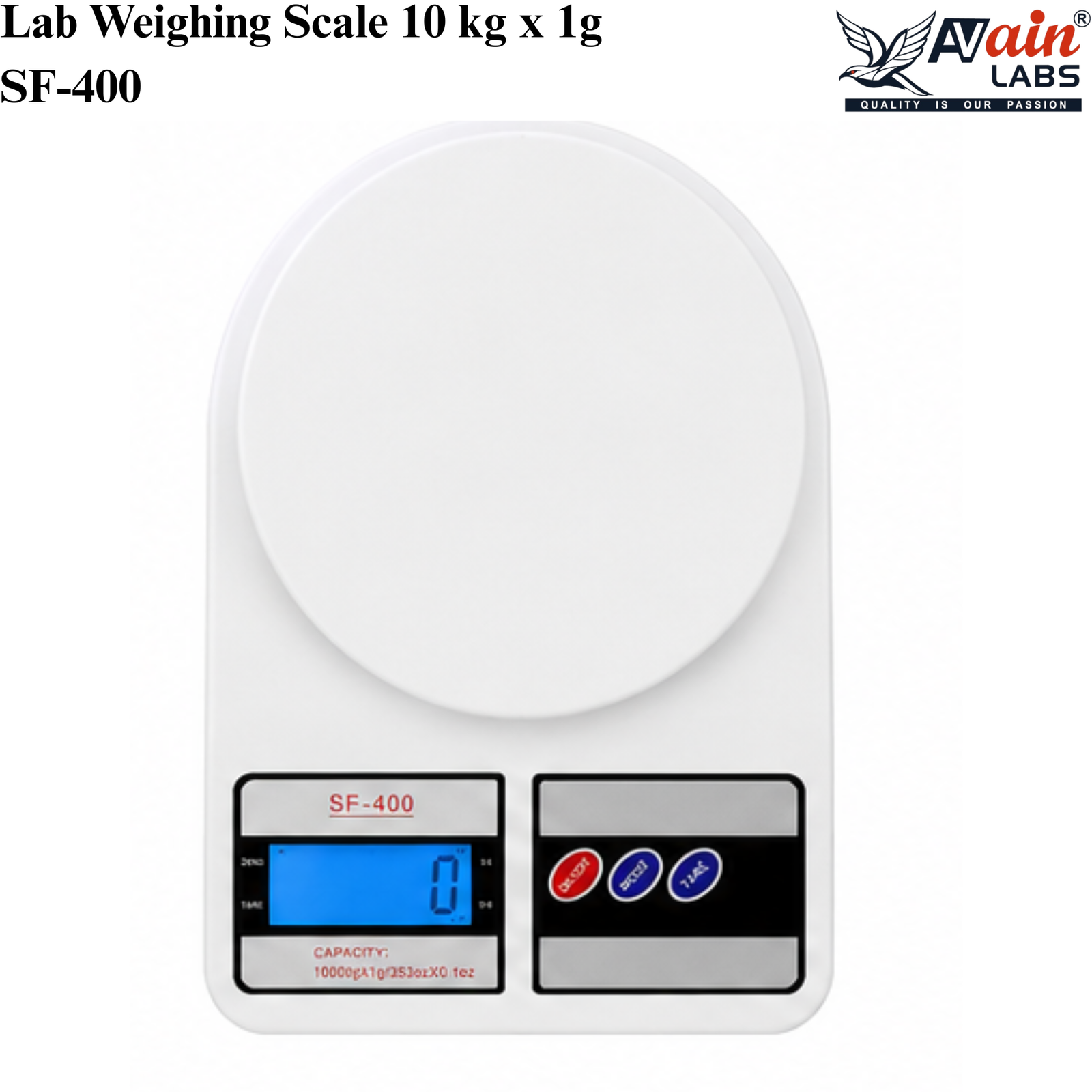 AVAIN LABS® Lab Weighing Scale 10 kg x 1g SF-400