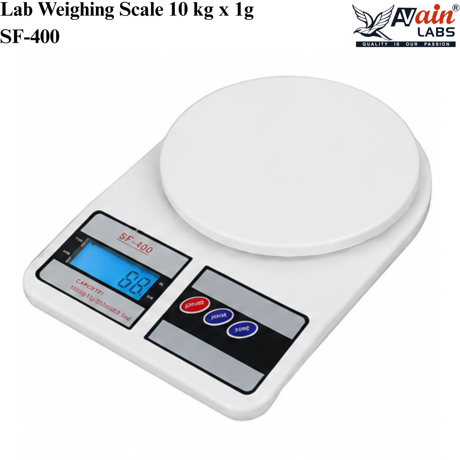AVAIN LABS® Lab Weighing Scale 10 kg x 1g SF-400 - Image 2