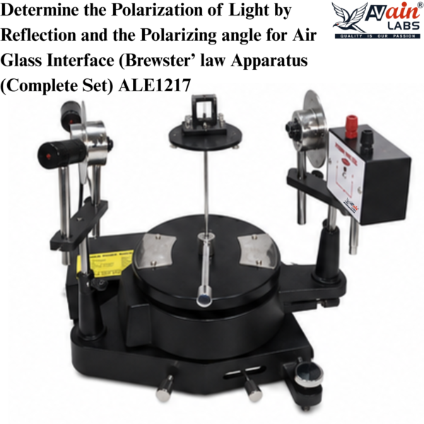 AVAIN LABS® Determine the Polarization of Light by Reflection and the ...