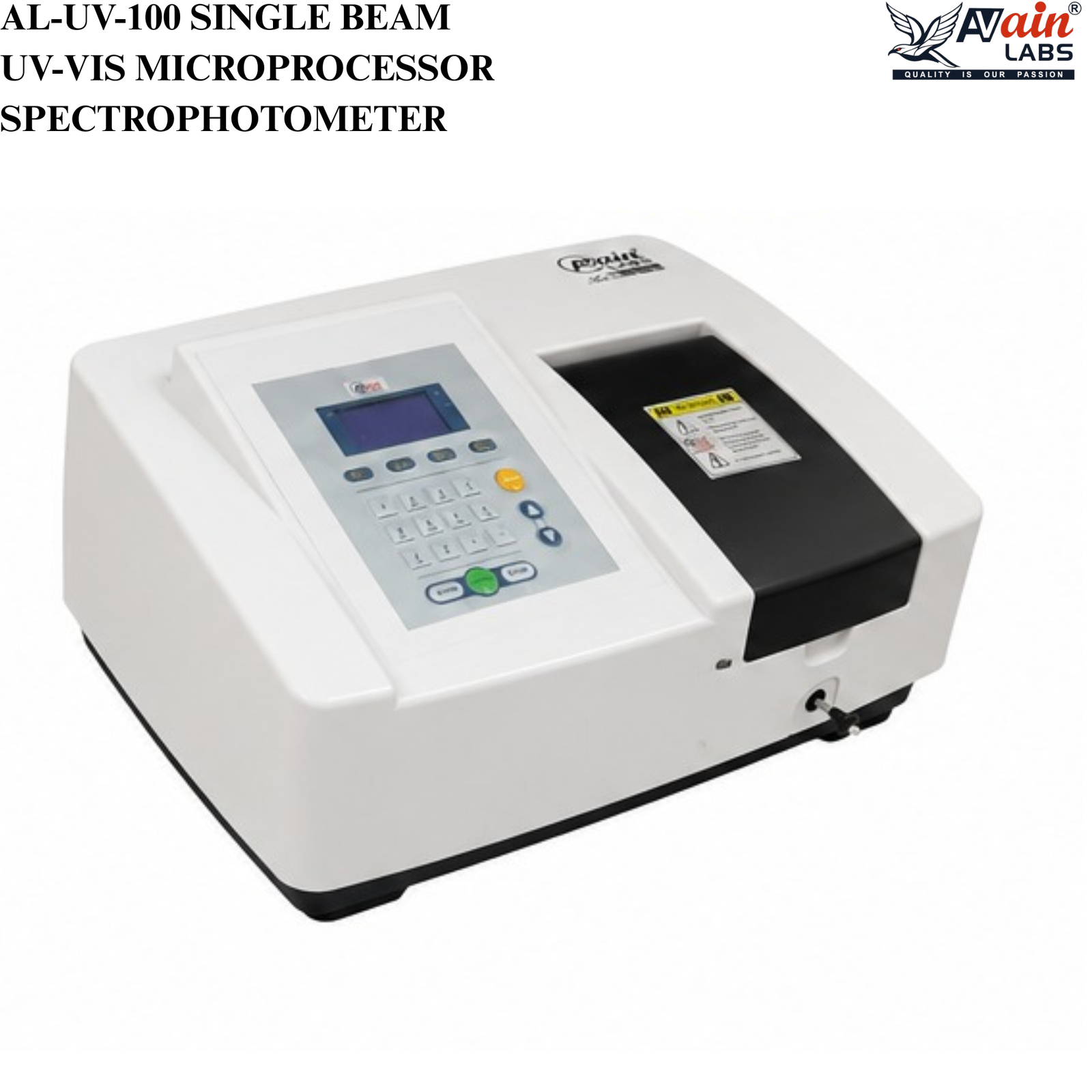 AVAIN LABS® SINGLE BEAM UV-VIS MICROPROCESSOR SPECTROPHOTOMETER AL-UV-100 - Image 2