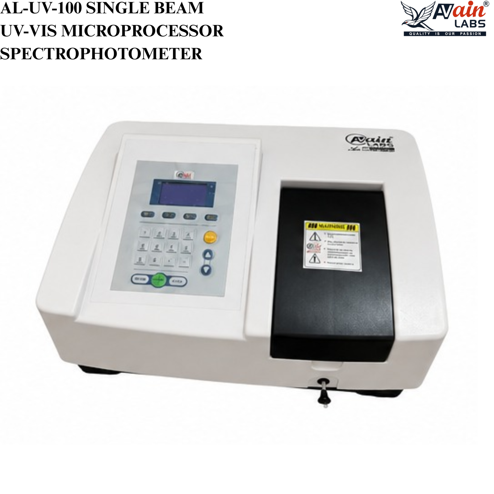 AVAIN LABS® SINGLE BEAM UV-VIS MICROPROCESSOR SPECTROPHOTOMETER AL-UV-100 - Image 3