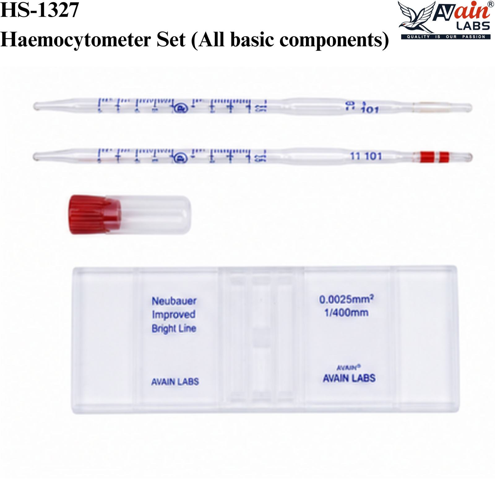 AVAIN LABS® Haemocytometer Set (All basic components) HS-1327 - Image 3