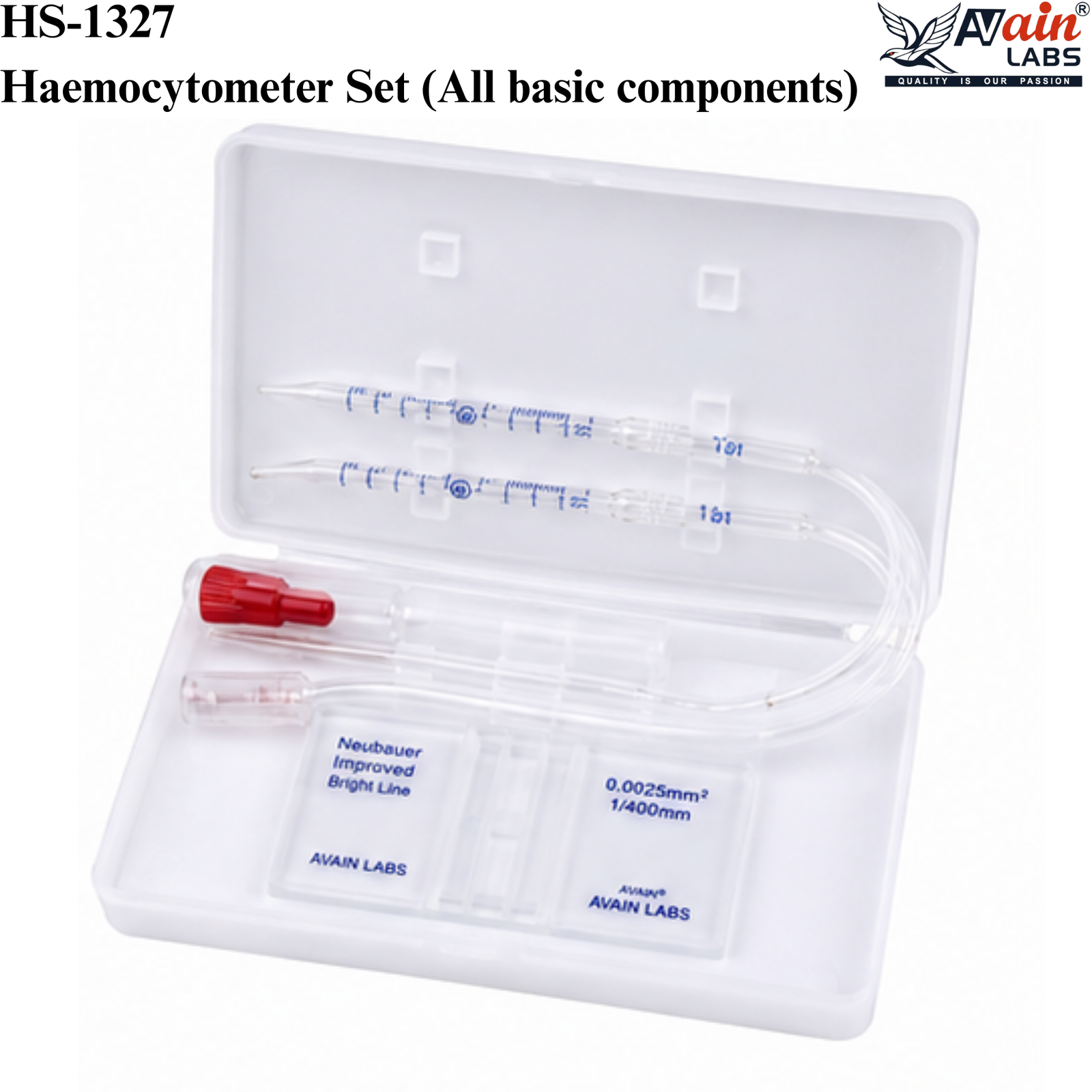 AVAIN LABS® Haemocytometer Set (All basic components) HS-1327 - Image 2