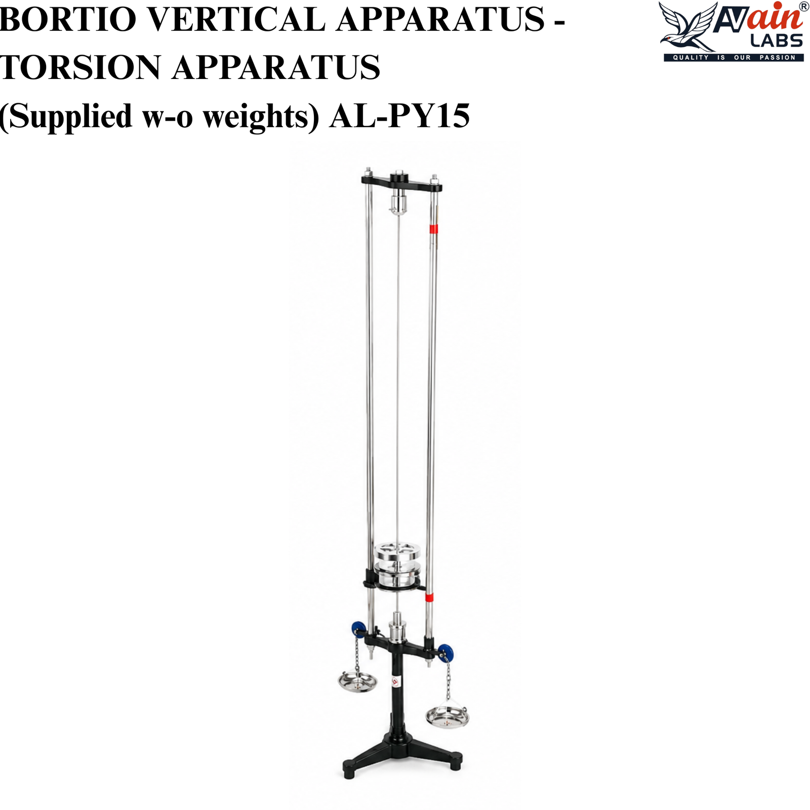 AVAIN LABS® BORTIO VERTICAL APPARATUS - TORSION APPARATUS (Supplied w-o weights) AL-PY15