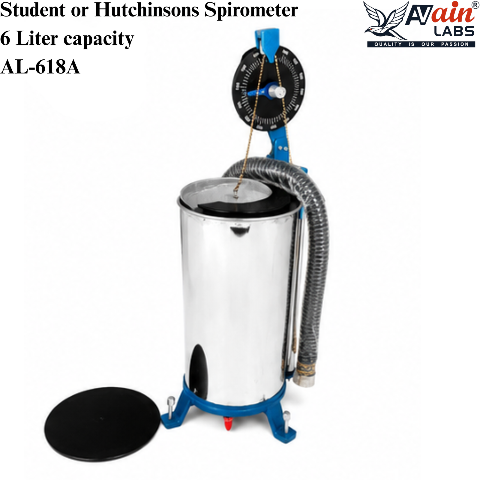 AVAIN LABS® Student or Hutchinsons Spirometer 6 Liter capacity AL-618A - Image 4