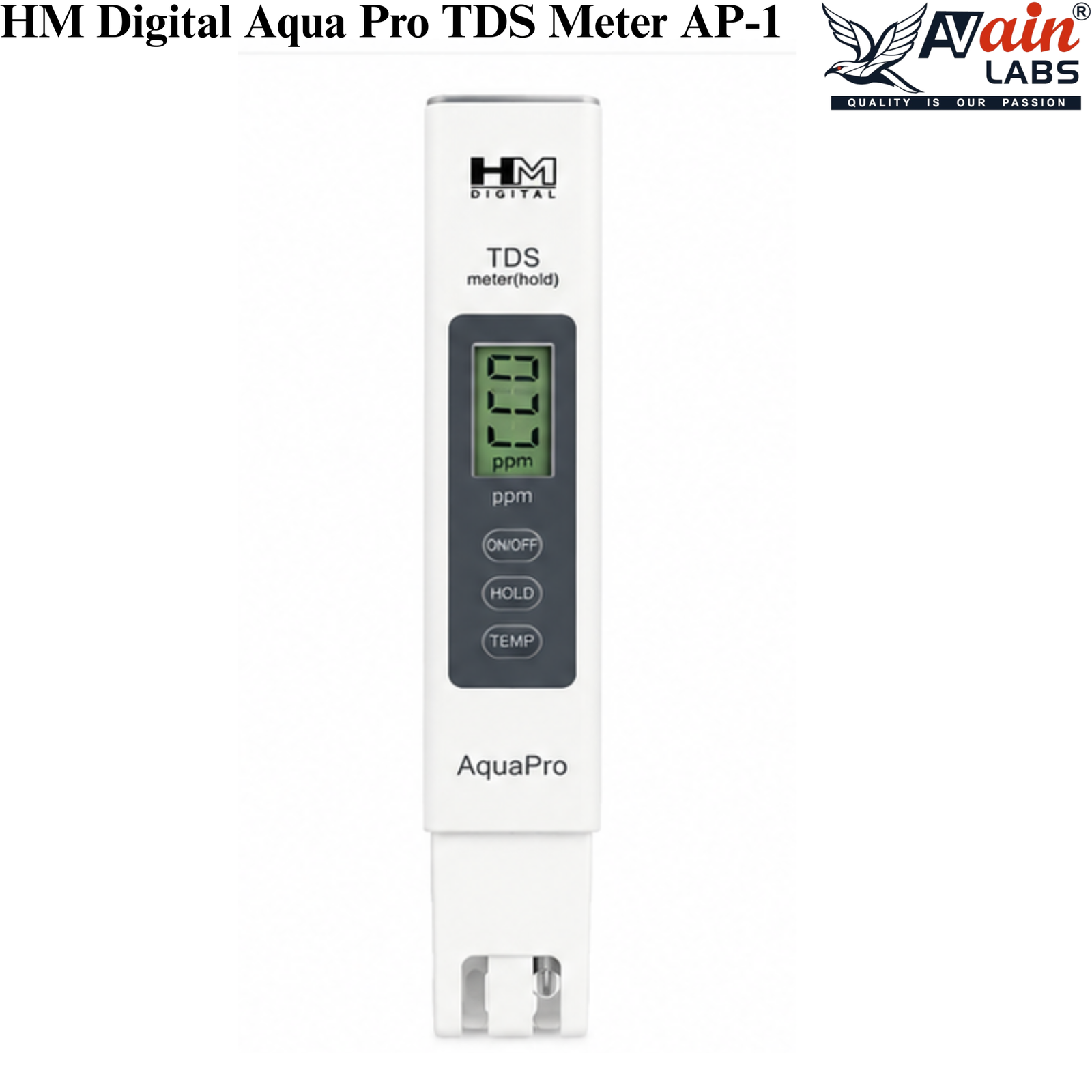 AVAIN LABS® HM Digital Aqua Pro TDS Meter AP-1 - Image 2