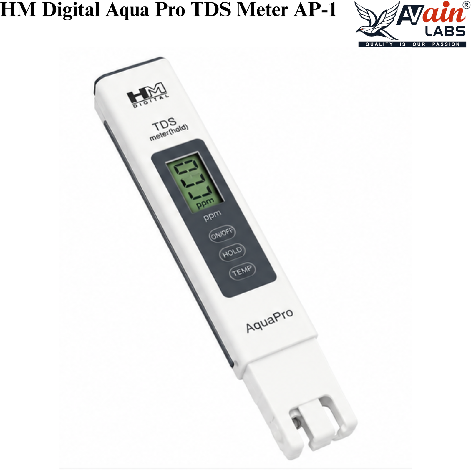 AVAIN LABS® HM Digital Aqua Pro TDS Meter AP-1 - Image 3