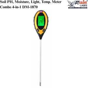 AVAIN LABS® Soil PH, Moisture, Light, Temp. Meter Combo 4-in-1 DM-1870