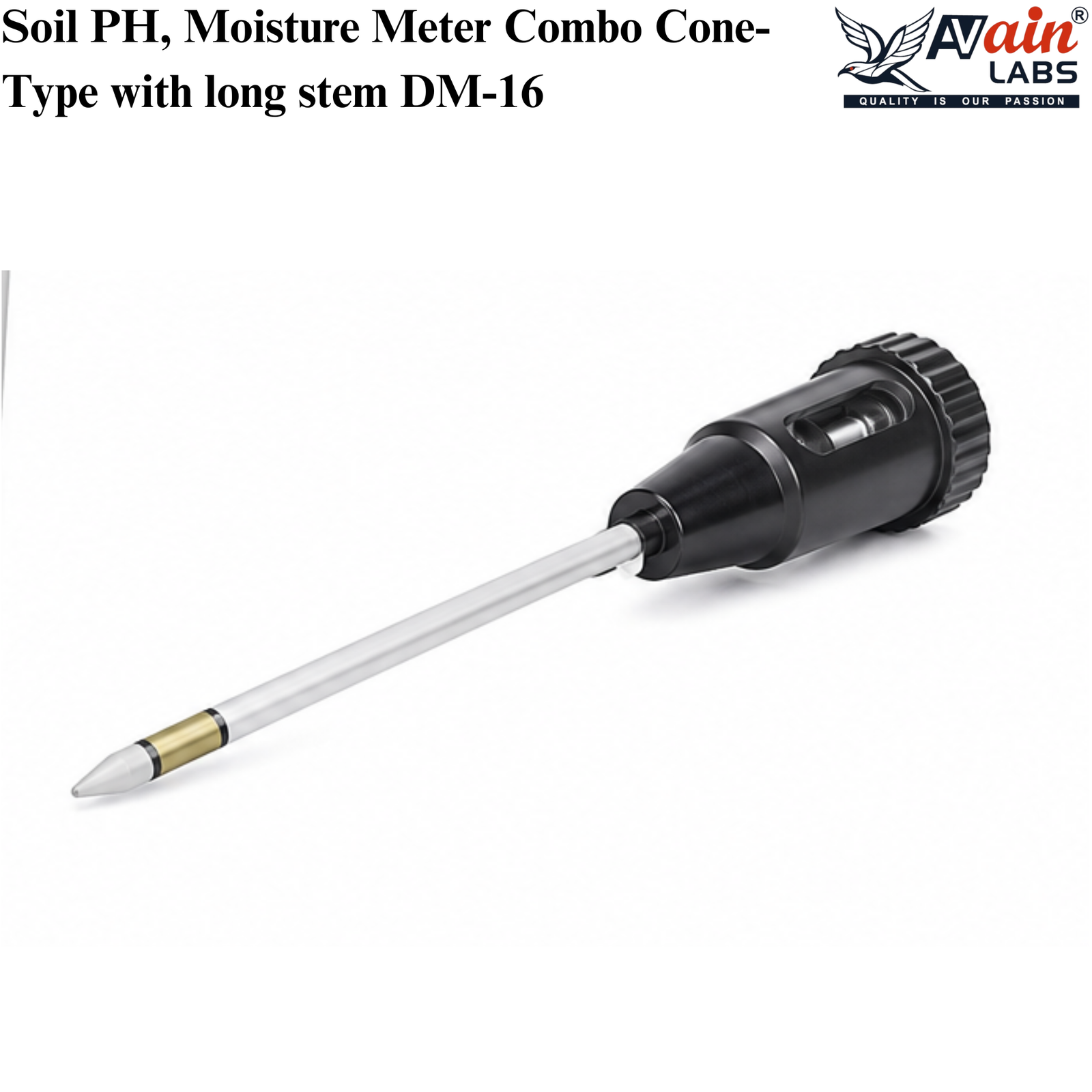AVAIN LABS® Soil PH, Moisture Meter Combo Cone-Type with long stem DM-16 - Image 3