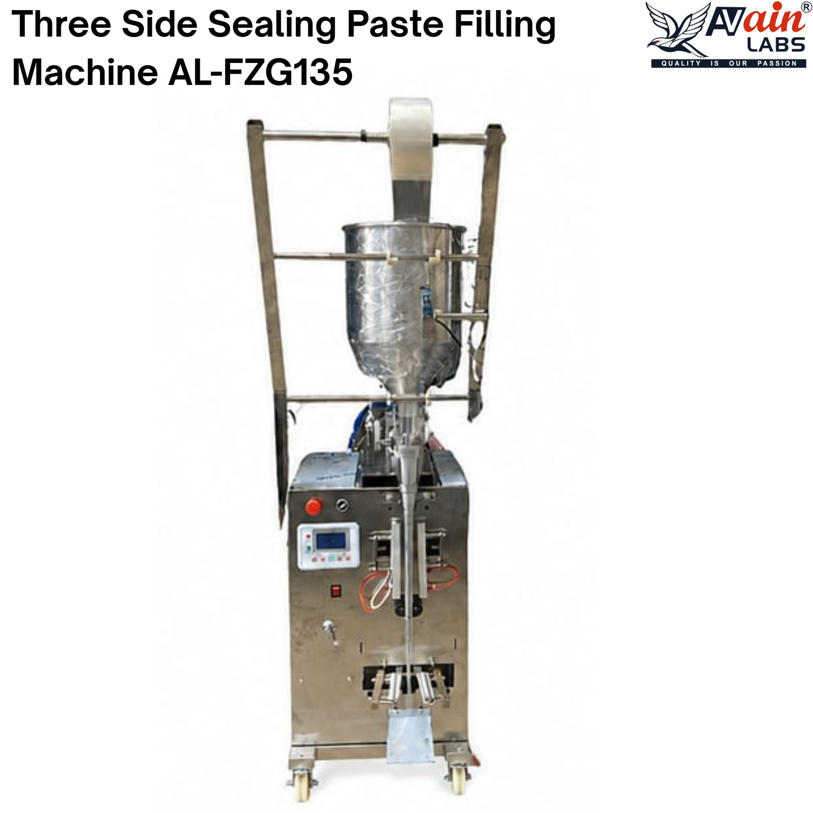 AVAIN LABS® Three Side Sealing Paste Filling Machine AL-FZG135