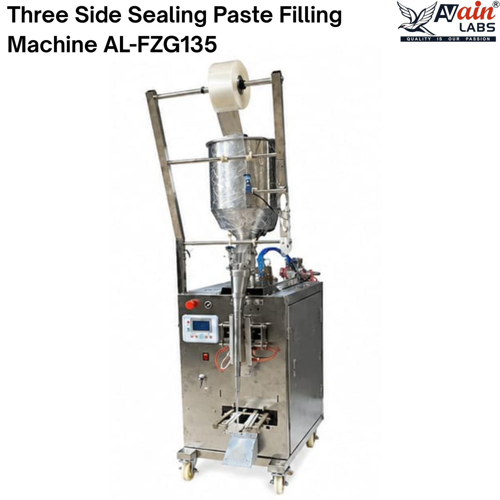 AVAIN LABS® Three Side Sealing Paste Filling Machine AL-FZG135 - Image 2