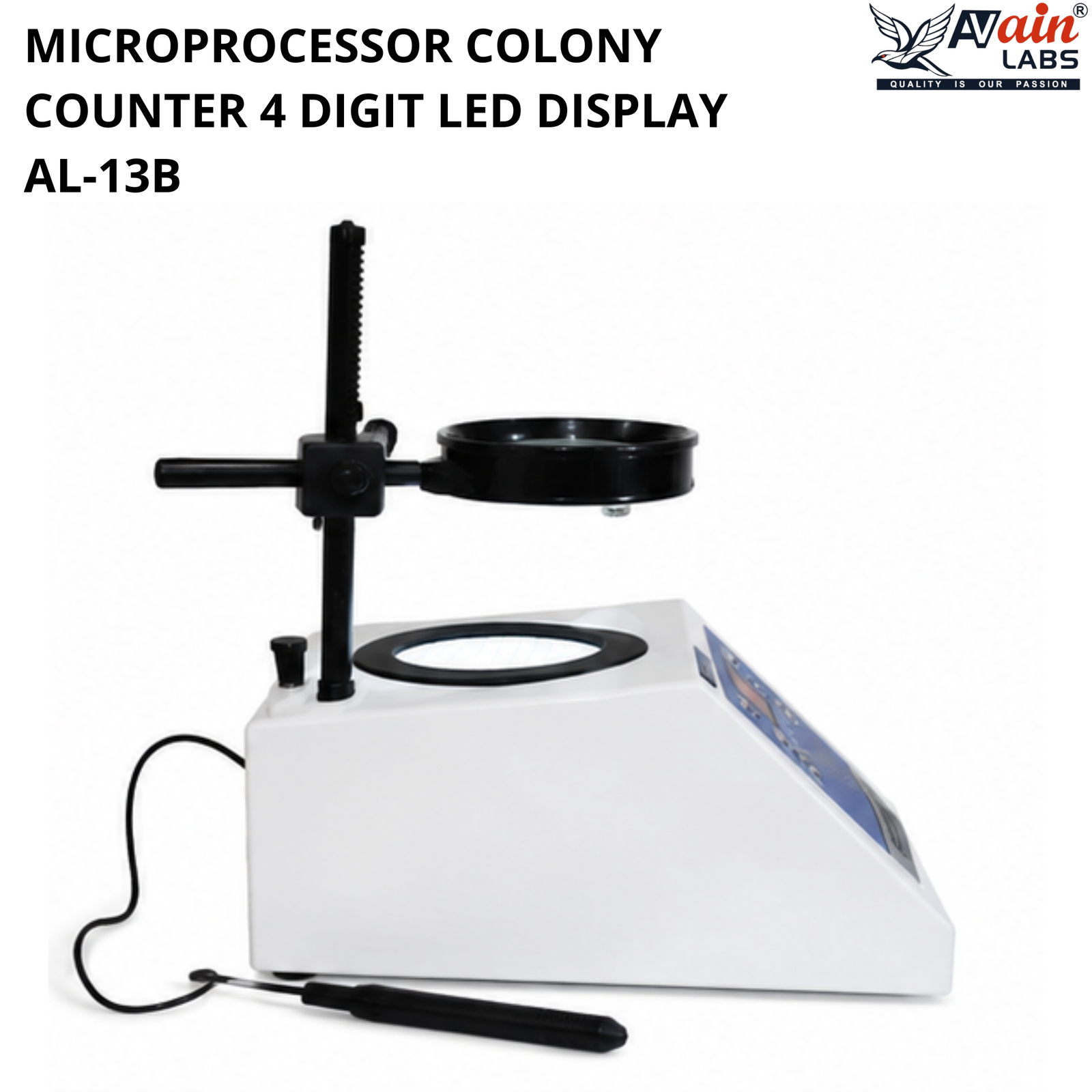 AVAIN LABS® MICROPROCESSOR COLONY COUNTER 4 DIGIT LED DISPLAY AL-13B - Image 2