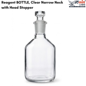 AVAIN LABS® Reagent BOTTLE, Clear Narrow Neck with Head Stopper