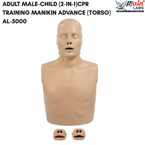 AVAIN LABS® ADULT MALE -CHILD (2-IN-1) CPR TRAINING MANIKIN ADVANCE (TORSO) AL-5000