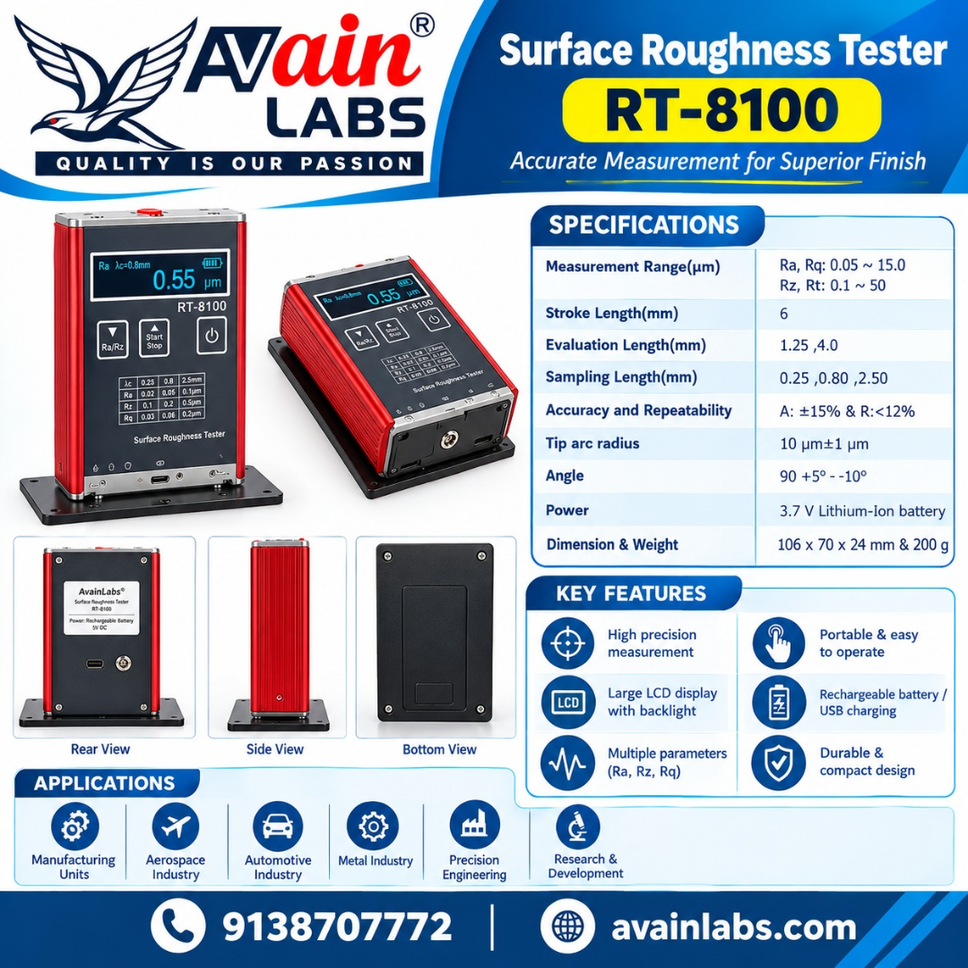 AVAIN LABS® Surface Roughness Tester RT-8100 - Image 3