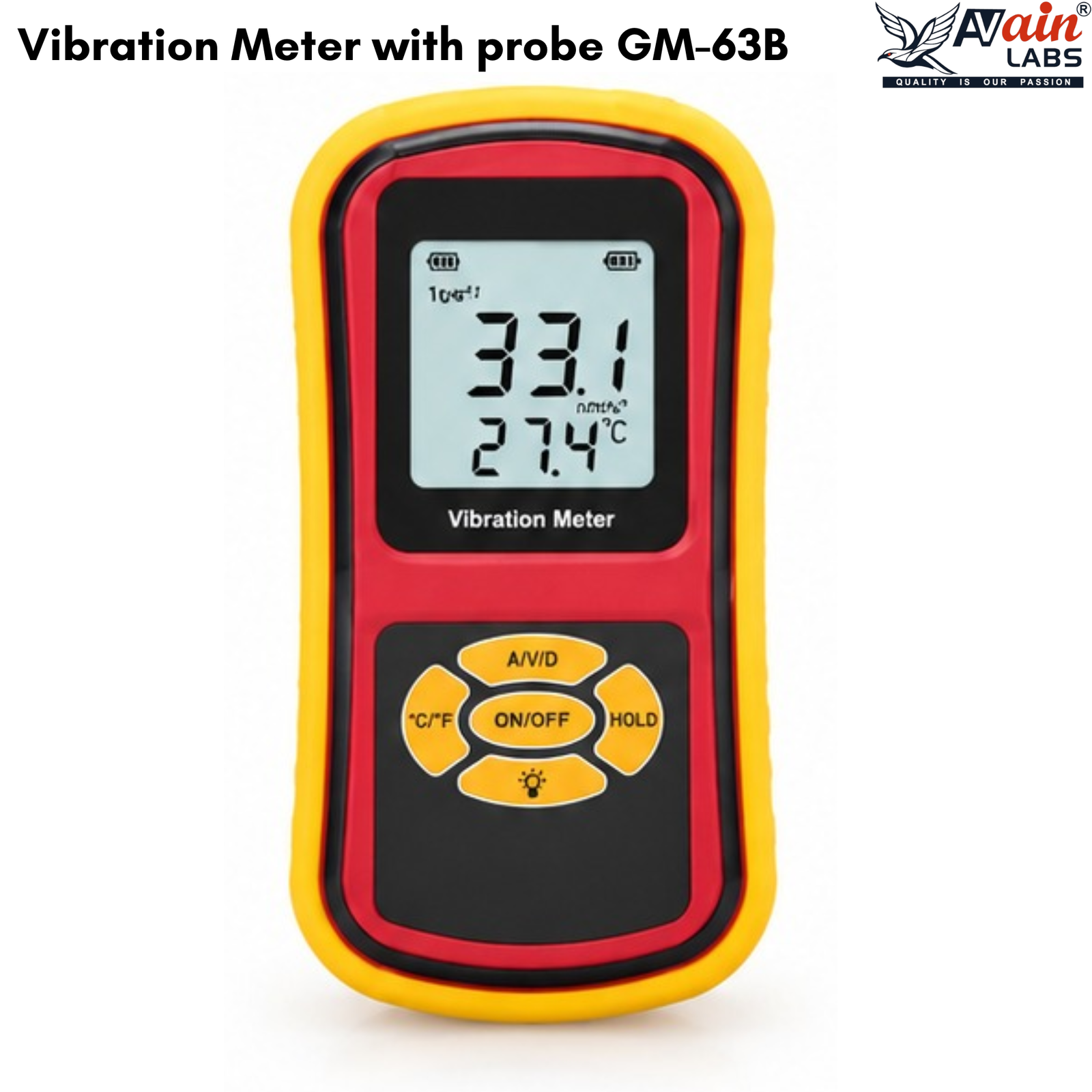 AVAIN LABS® Vibration Meter with probe GM-63B - Image 3