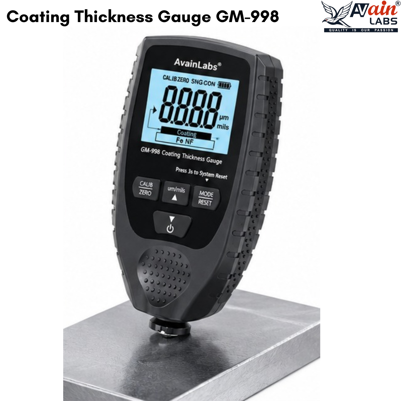 AVAIN LABS® Coating Thickness Gauge GM-998 - Image 2