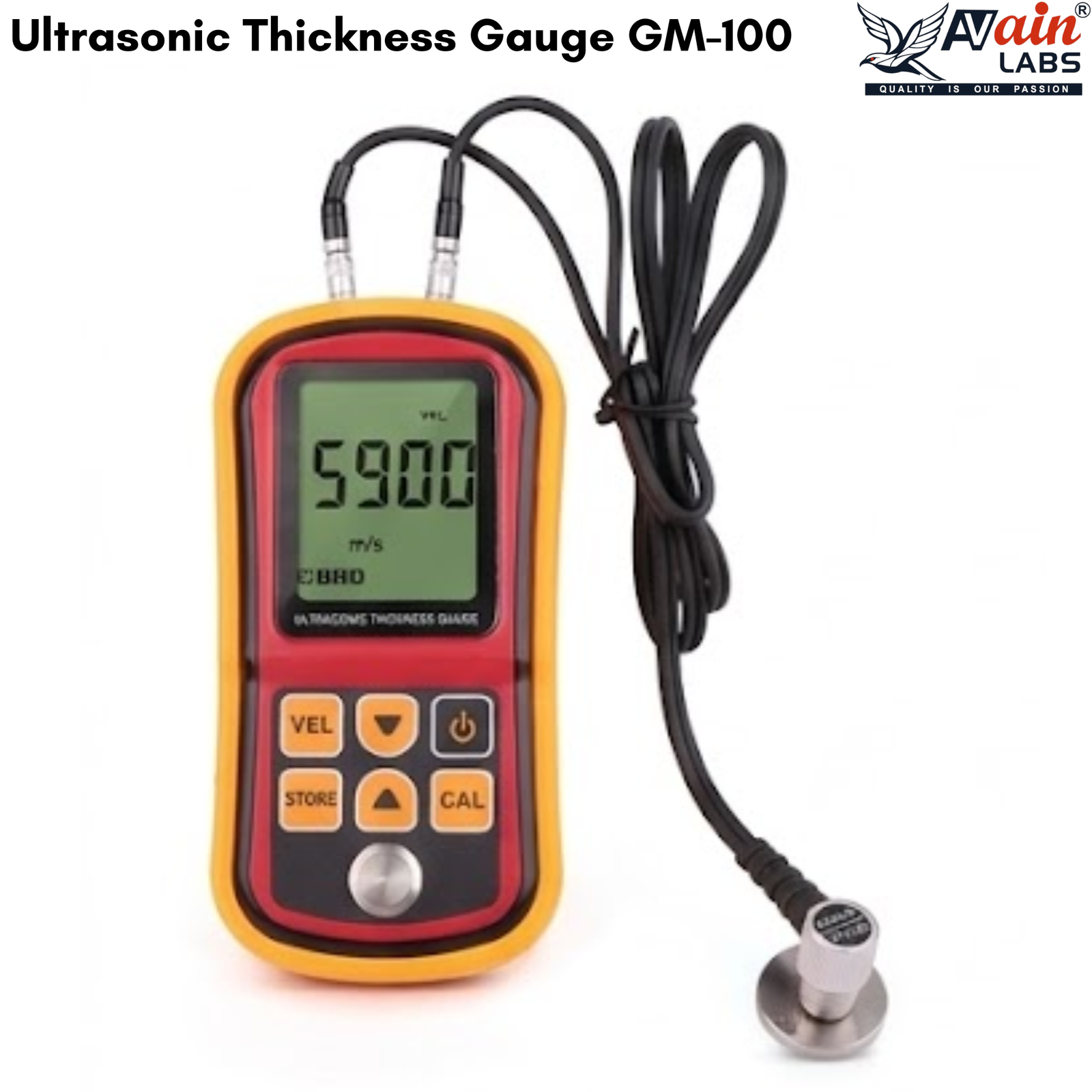 AVAIN LABS® Ultrasonic Thickness Gauge GM-100