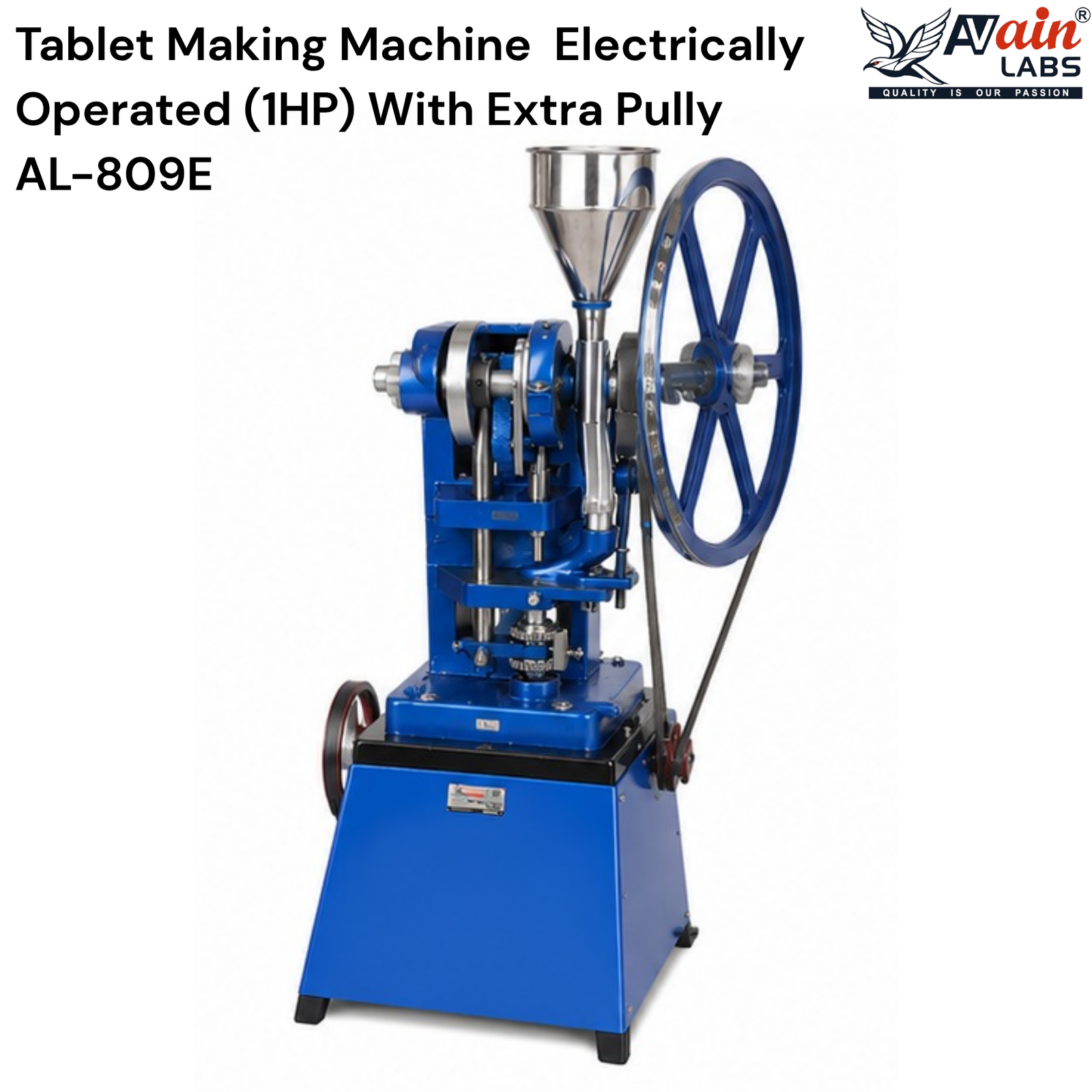 AVAIN LABS® Tablet Making Machine (Punching Machine) Electrically Operated (1HP) With Extra Pully AL-809E - Image 2