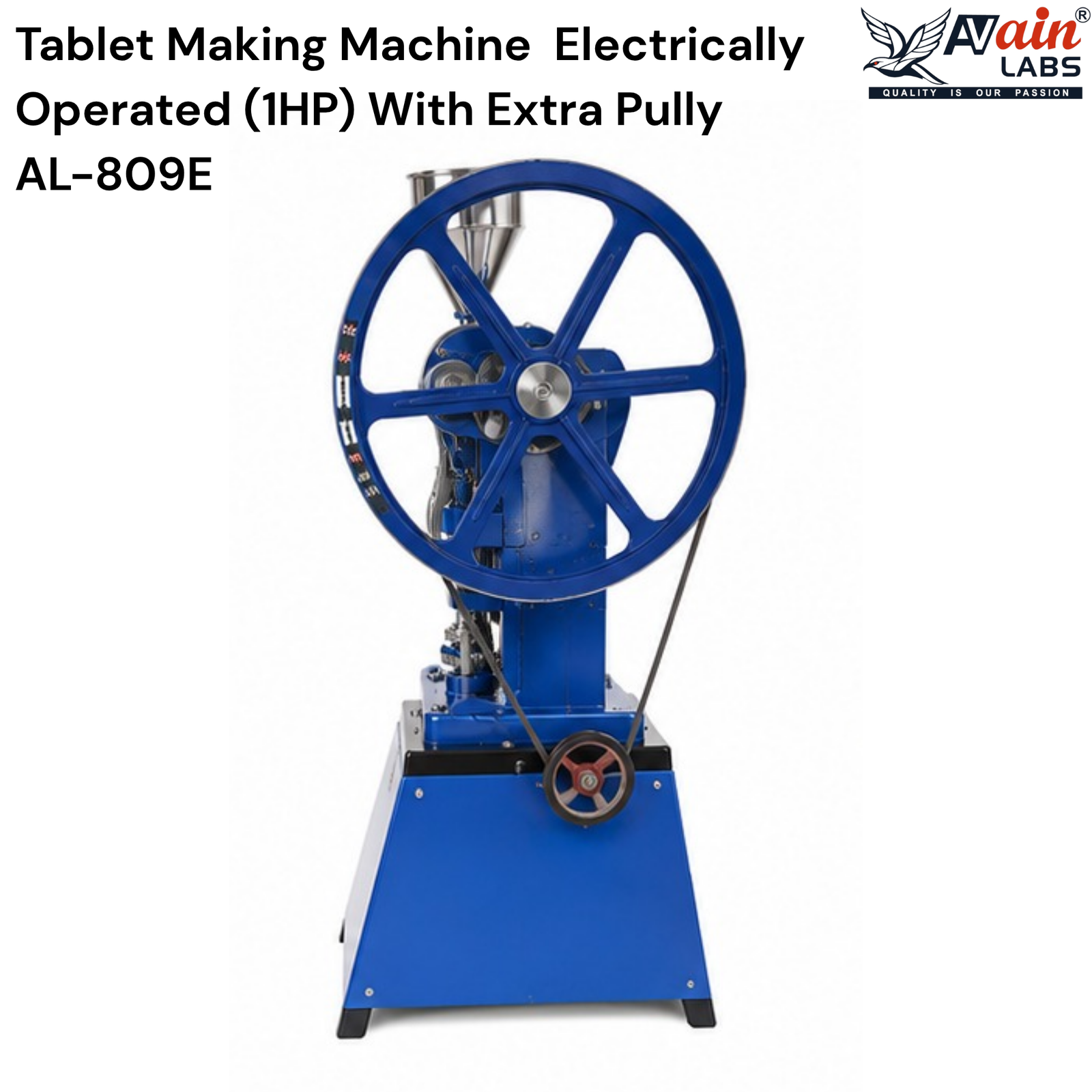 AVAIN LABS® Tablet Making Machine (Punching Machine) Electrically Operated (1HP) With Extra Pully AL-809E - Image 3