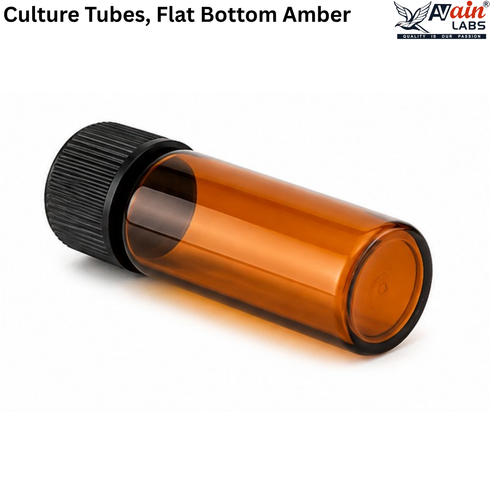 AVAIN LABS® Culture Tubes, Flat Bottom Amber - Image 4